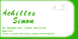 achilles simon business card